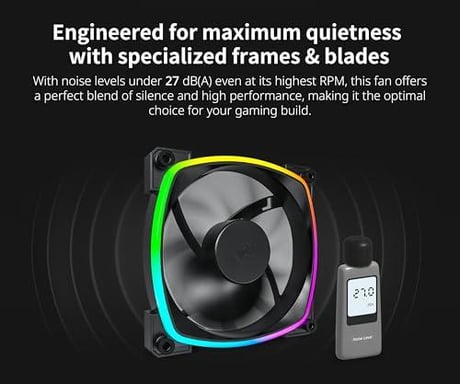 Montech Modèle du produit : Lot de 3 Ventilateurs de boitier AX120 RGB - 12cm (Noir)