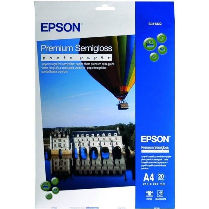 Epson PaperSemigloss Photo A3 251gm2 20sh - vue 4