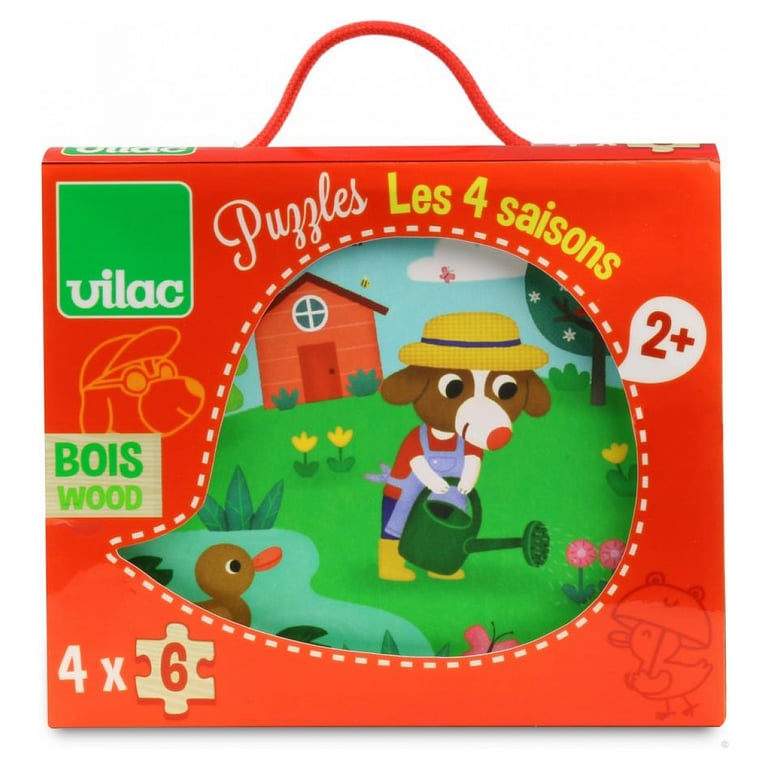 Vilac C de Puzzles en Bois: Les 4 Saisons - Amusement Éducatif