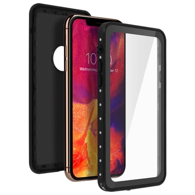 Carcasa protectora iPhone X / XS Hermética IP68 Impermeable 2metros Negra
