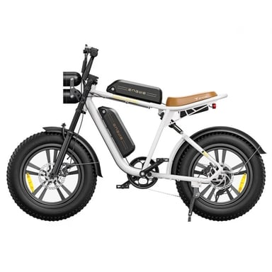 Bicicleta eléctrica todoterreno ENGWE M20 de 20 pulgadas con neumáticos anchos, motor de 750 W, batería dual de 48 V y 26 Ah-Blanco