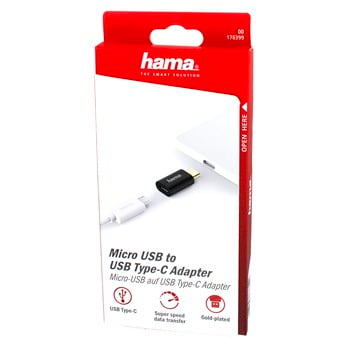 Adattatore da micro USB a USB Tipo-C, nero