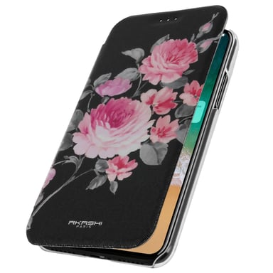 Funda iPhone X / XS Funda Cartera Flor de Loto Akashi Carcasa Transparente