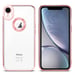 Coque pour Apple iPhone XR en Transparent - Rose Housse de protection Étui en silicone TPU flexible avec application Chrome