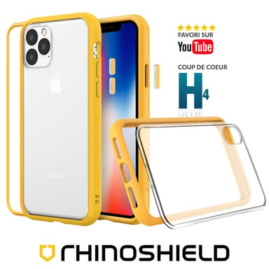 Funda RhinoShield compatible con [iPhone 12 Pro Max] Mod NX - Protección delgada personalizable con tecnología de absorción de impactos [sin BPA] - Amarillo