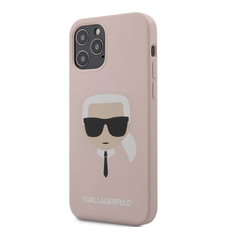 Karl Lagerfeld KLHCP12MSLKHLP Coque de Protection en Silicone pour iPhone  12/12 Pro 6,1' Rose Clair - Karl Lagerfeld