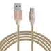Câble USB 3.2 Gen 2 charge rapide USB-C vers USB-A métallisé tressé Charge/sync (1M), Or
