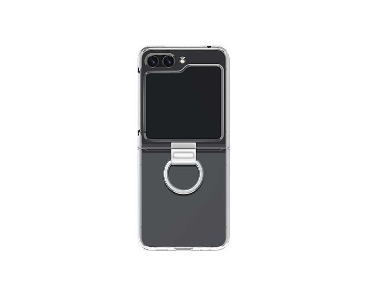 Coque transparente avec anneau Designed for Samsung Z Flip 5