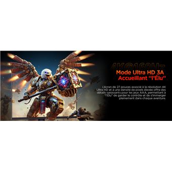 Ecran 27'' HKC G27H7P gaming UHD 160Hz FHD 320Hz Dual mode Fast IPS 16:9 160Hz 1ms 350cdm² 2xHDMI DP AO Inclinable et Reglable en hauteur 100mmPivot Pied HAS - vue 4