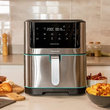 Cecotec Cecofry Supreme 8000 Unique 8 L Autonome 1800 W Friteuse sans huile Noir, Acier inoxydable