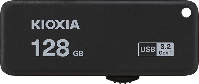 Kioxia TransMemory U365 unidad flash USB 128 GB USB tipo A 3.2 Gen 1 (3.1 Gen 1) Negro