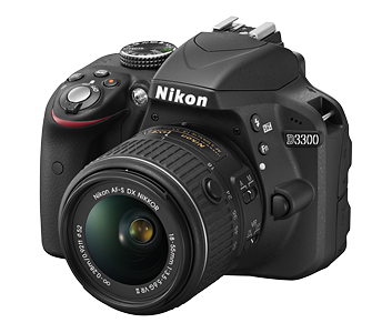 Nikon D3300 + AF-S DX NIKKOR 18-55mm Kit d'appareil-photo SLR 24,2 MP CMOS 6000 x 4000 pixels Noir - Neuf