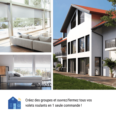 Interrupteur Wi-Fi + Bluetooth pour volets roulants - Vollo Max 3