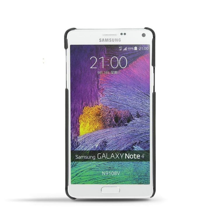 Coque cuir Samsung SM-N910 Galaxy Note 4 - Coque arrière - Noir - Cuir  lisse - Noreve St Tropez