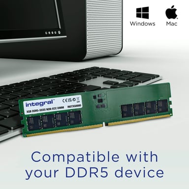 Integral IN5T8GNHWBXK2 módulo de memoria 16 GB 2 x 8 GB DDR5 288-pin DIMM