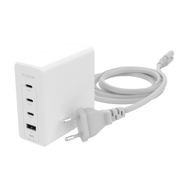 MOPHIE / CHARGEUR SECTEUR GaN / 120W / 4 x USB (2 x USB-C + 2 x USB-A) / BLANC