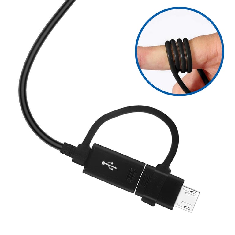 Câble micro USB / USB type C vers USB 2 en 1 1.5m Original Samsung - vue 2
