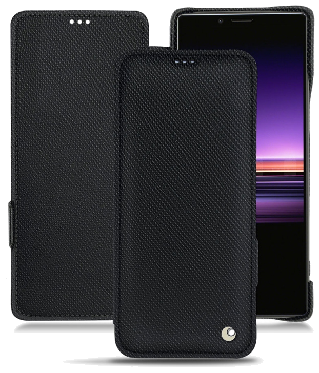 Housse cuir Sony Xperia 1 - Rabat horizontalNoir
