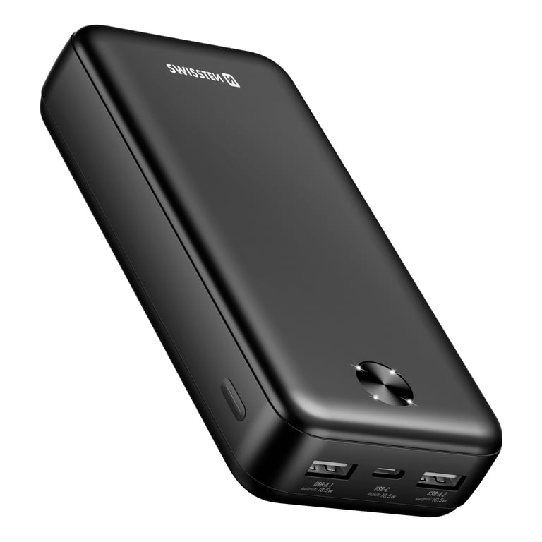 Swissten Batterie Externe 20000mAh 10.5W avec Double Port USB LED Indicateur