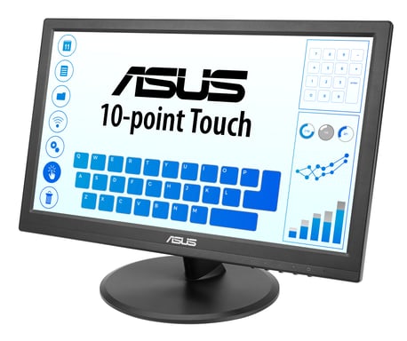 ASUS Touch VT169HE écran plat de PC 39,6 cm (15.6'') 1920 x 1080 pixels Full HD LED Écran tactile Dessus de table Noir