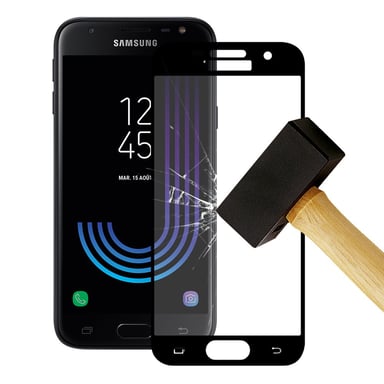 Film verre trempé 4D Noir compatible Samsung Galaxy J3 2017