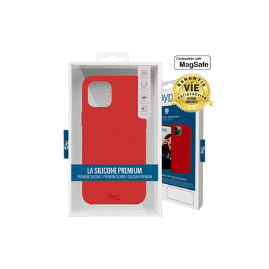 JAYM - Coque Silicone Premium Rouge compatible avec [ iPhone 16 Pro ] -100% Silicone et Microfibre - Renforcée et Ultra Doux