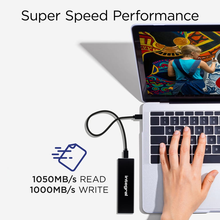 Integral SlimXpress Portable SSD Technologie Thunderbolt USB Type C 3.2 Gen 2 3.1 Gen 2 Neuf - vue 3