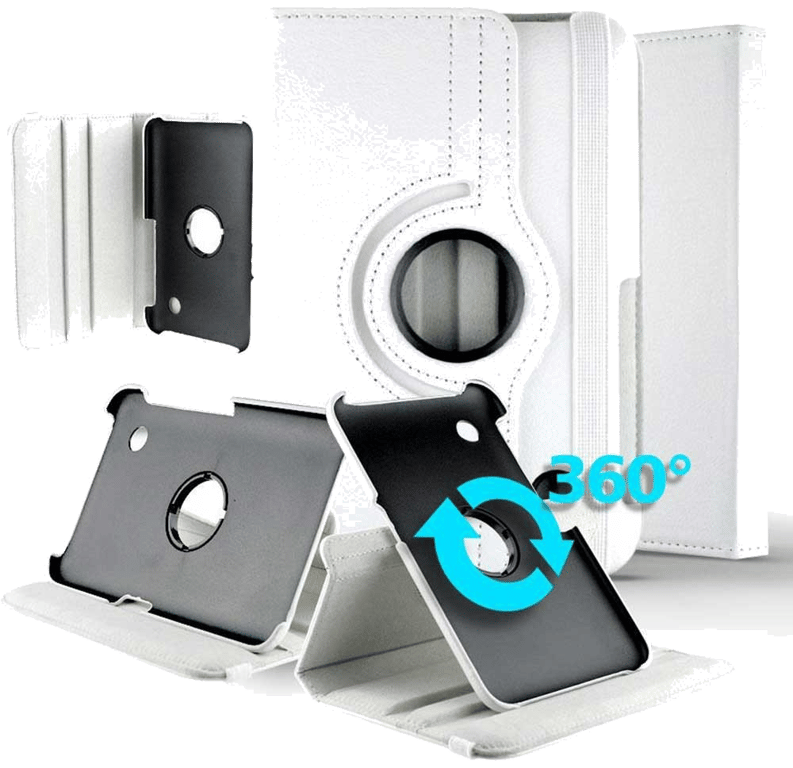 Housse Tablette rotative 360 compatible Blanc Samsung Galaxy Tab 2 7 GT-P3100