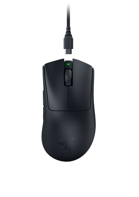 Razer DeathAdder V3 Pro ratón Juego mano derecha RF Wireless + USB Type-C Óptico 30000 DPI
