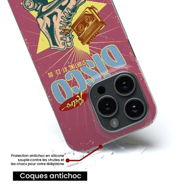 Funda de silicona - Compatible con Apple iPhone 17 - diseño retro disco