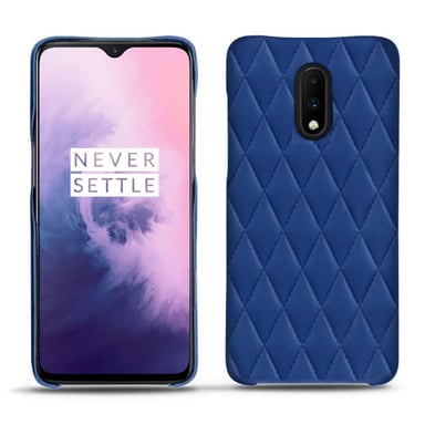 Coque cuir OnePlus 7 -  - Bleu - Cuir lisse couture