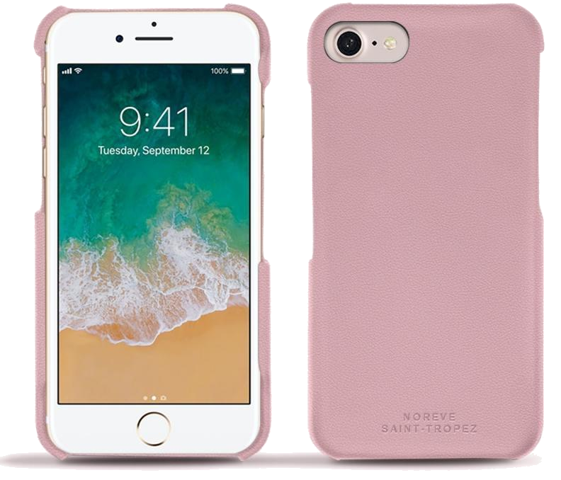 Coque cuir Apple iPhone 7 - Coque arrière - Rose PU - NOREVE