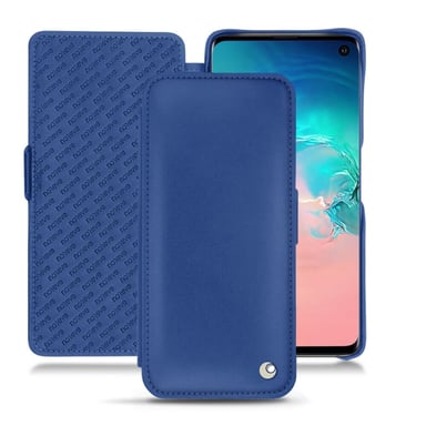 Funda de piel Samsung Galaxy S10E - Solapa horizontal - Azul - Piel lisa