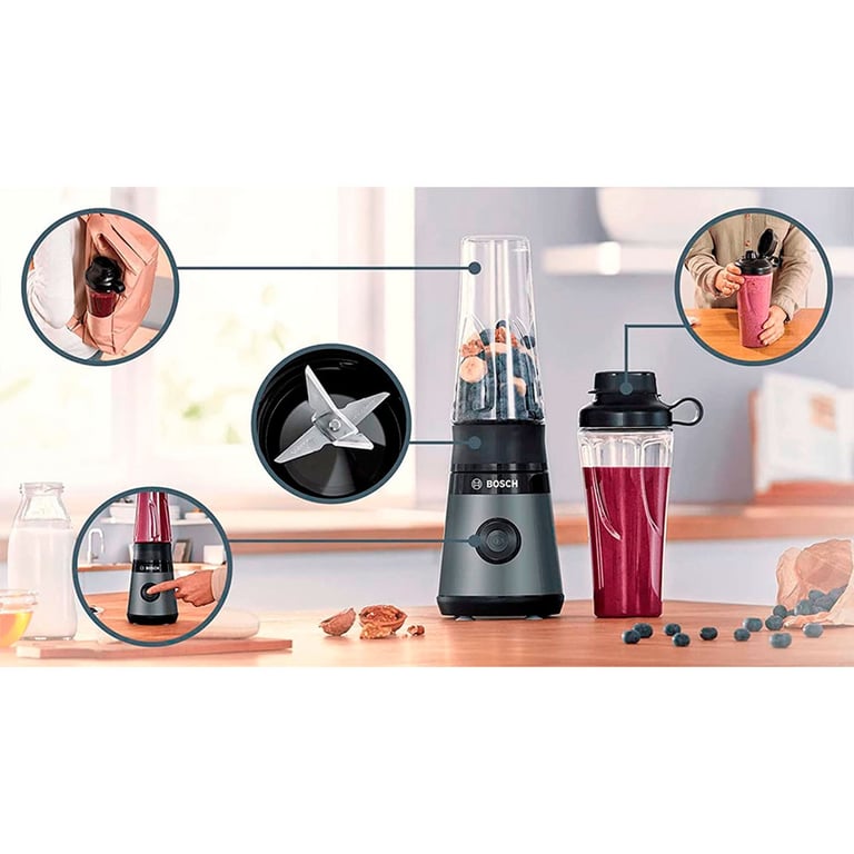Blender Bosch MMB2111S – 0.6 L, 450 W, Acier inoxydable - vue 5
