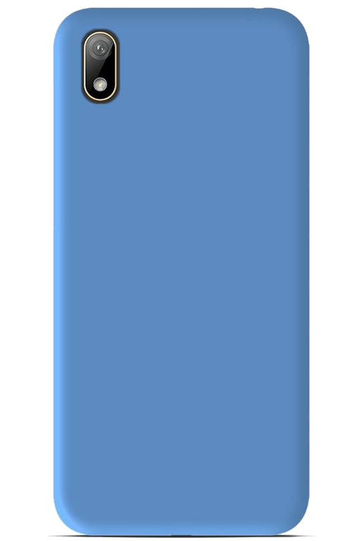 Coque silicone unie compatible Mat Bleu Huawei Y5 2019