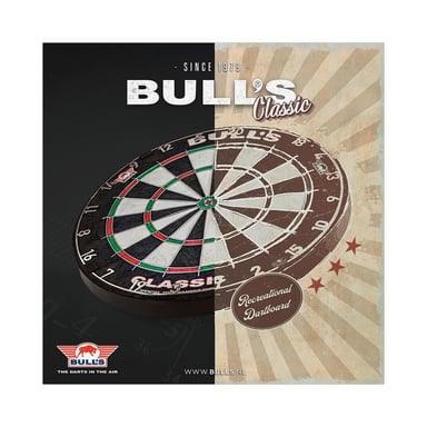 BULL'S Classic EMXBU-68229 bersaglio per freccette 45 cm aspetto sisal Nero/Bianco/Rosso/Verde