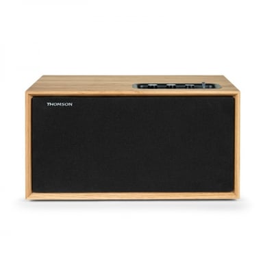 Enceinte Bluetooth 5.0 Thomson WS502 100 W - Boîtier en bois - Façade amovible - Entrée RCA, USB,