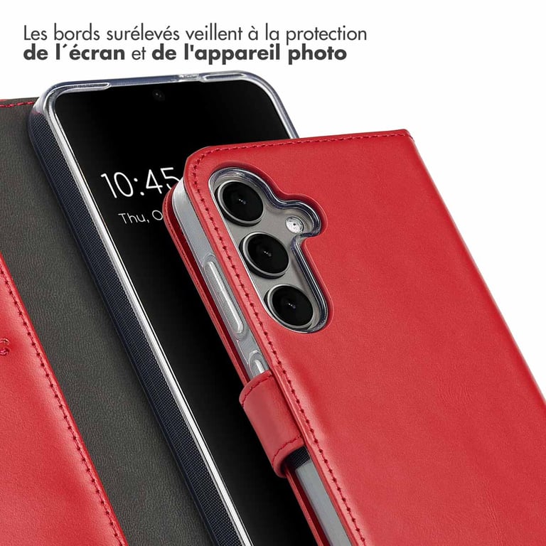 Selencia Étui de téléphone portefeuille en cuir véritable pour Samsung Galaxy S25 Neuf - vue 8