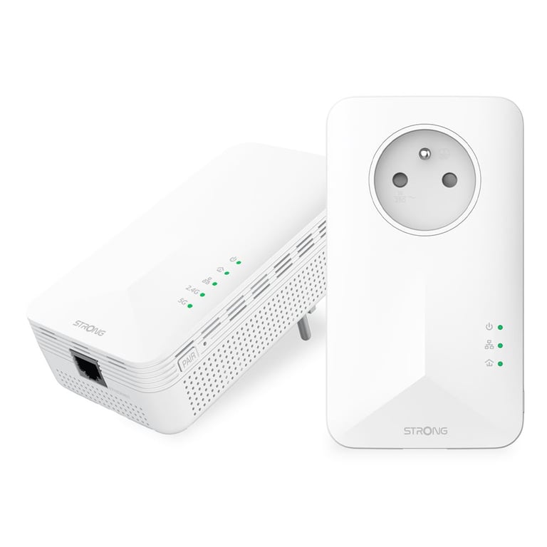 Strong CPL POWERL1000WFDUOFRV2 WIFI (1000Mbps) - Pack de 2 (1000 Mbit/s) Blanc - vue 3