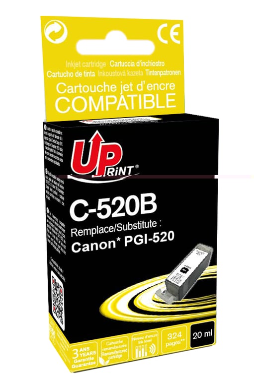 Cartouche encre UPrint compatible CANON PGI-520BK noir - Neuf