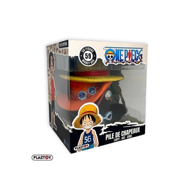 Hucha PLASTOY One Piece « Pila de Sombreros » Luffy Ace Sabo PVC 15 cm