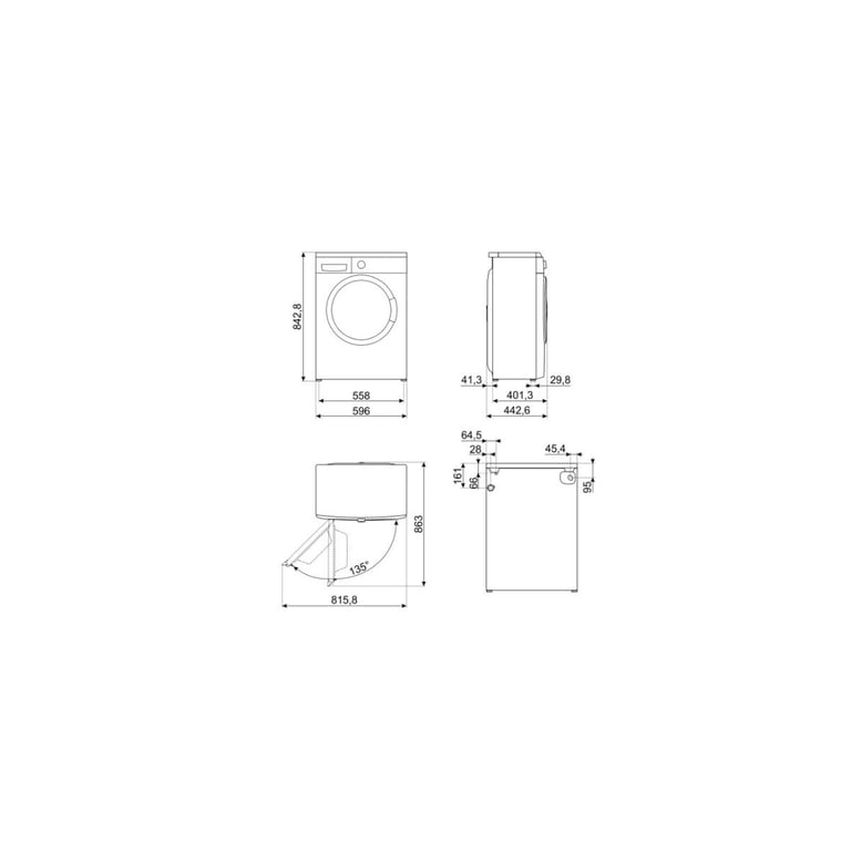 Smeg LBW50CIT machine à laver Charge avant 5 kg 1000 trmin Neuf - vue 5