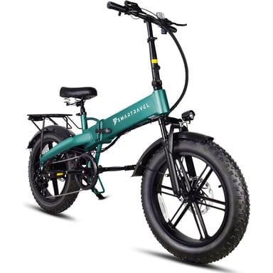 Bicicleta eléctrica plegable SMARTRAVEL M6, batería extraíble de 48 V y 15 Ah - verde