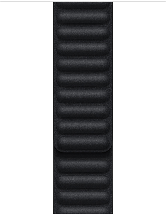 Bracelet à maillons cuir pour Apple Watch 41 mm - M/L - Minuit