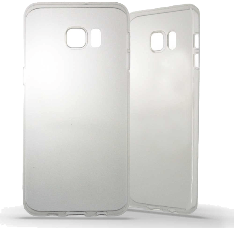 Coque silicone unie compatible Givré Blanc Samsung Galaxy S6 Edge Plus