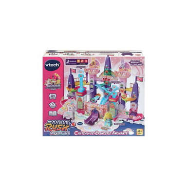 VTech Marble Rush Adventures Château de princesse enchanté Set de construction non électronique 121 pièces 5 billes MarbleBilles Multicolore
