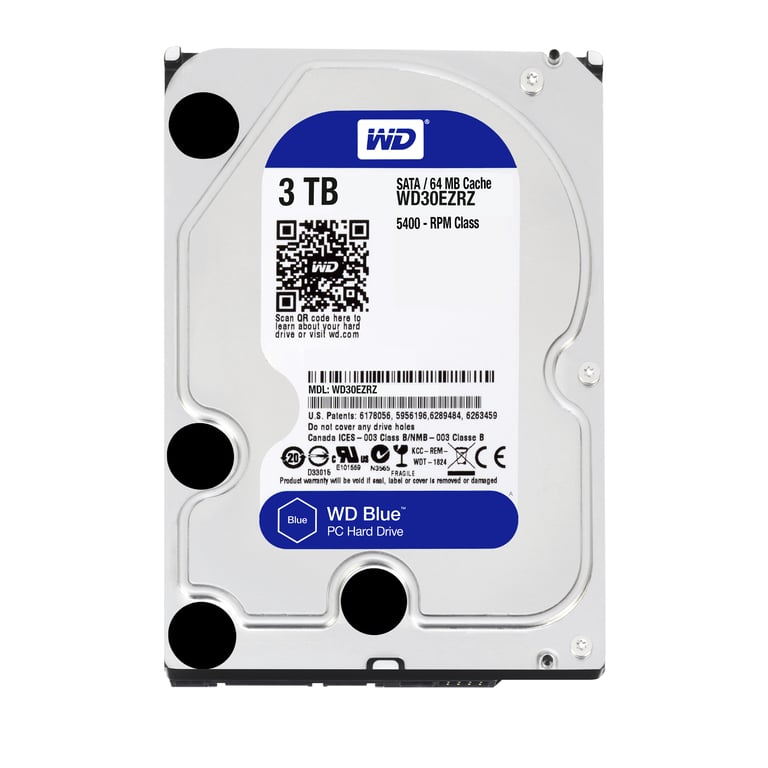 Western Digital Blue disque dur 3 To 5400 tr/min 64 Mo 3.5  Série ATA III - Excellent état