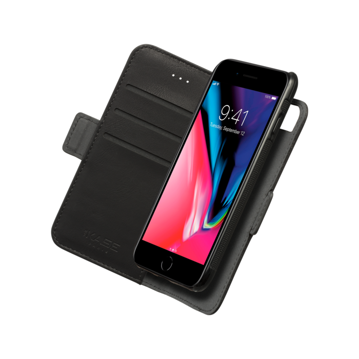 Etui & Coque robuste magnétique 2-en-1 pour iPhone Apple 6/6s/7/8/SE 2020/SE 2022, Noir Onyx