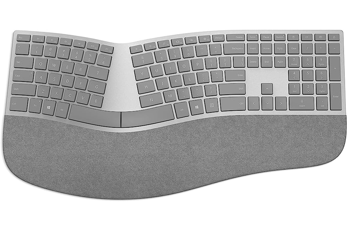 Microsoft – Surface Ergonomic Keyboard – Clavier sans fil Bluetooth ergonomique compatible Windows et macOS Clavier AZERTY français – 3RA 00004 - vue 2