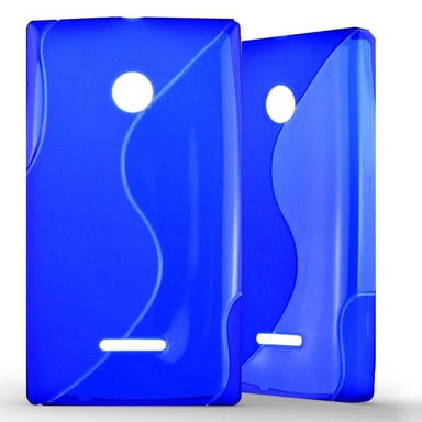 Coque silicone unie compatible Givré Bleu Nokia Lumia 435